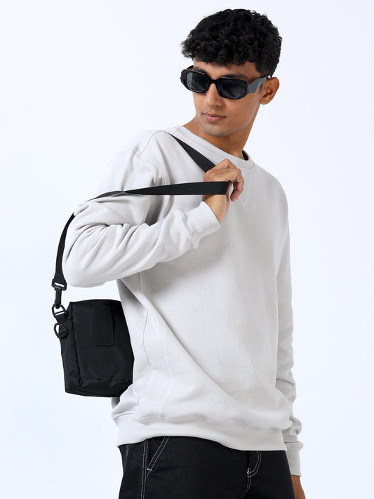 Light Grey  Sweat Shirt For Men