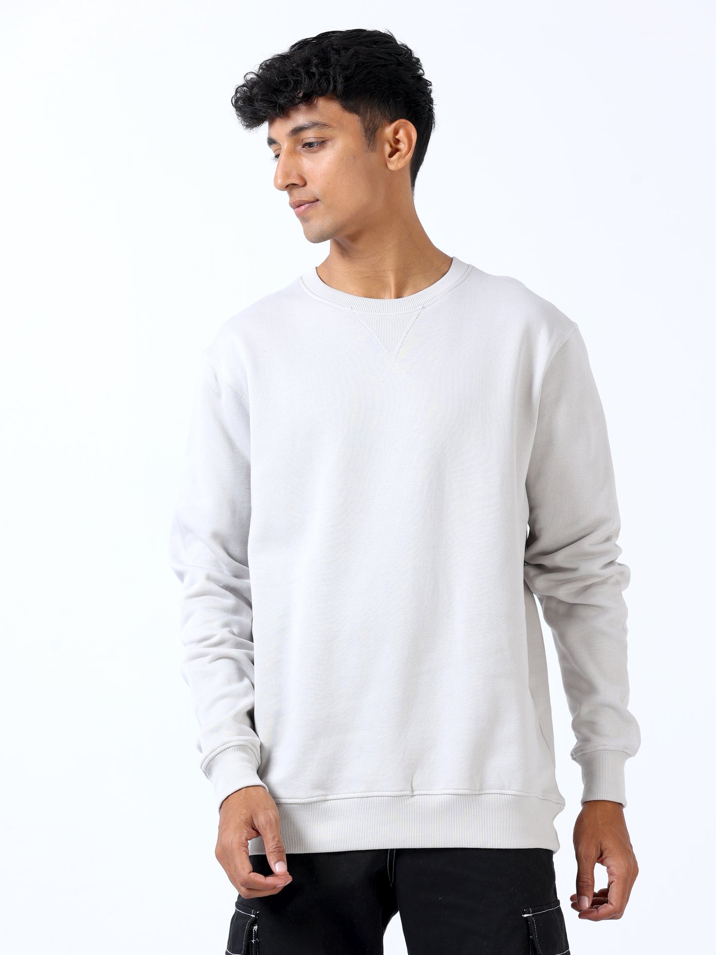 Light Grey  Sweat Shirt For Men
