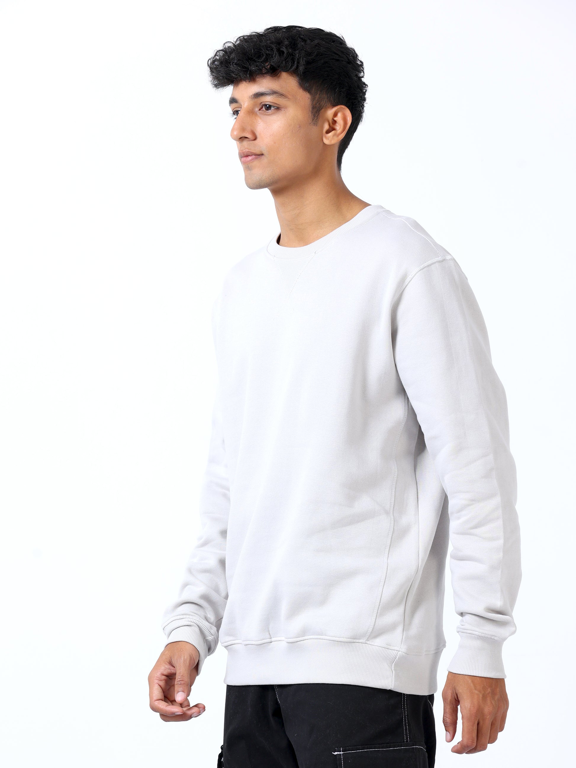 Light Grey  Sweat Shirt For Men