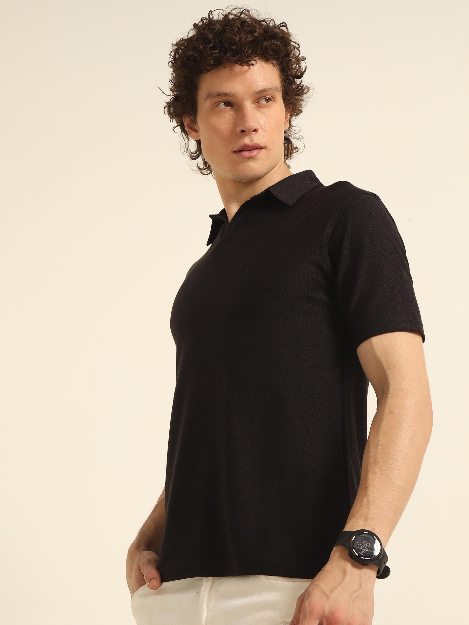Black Polo T Shirt For Men