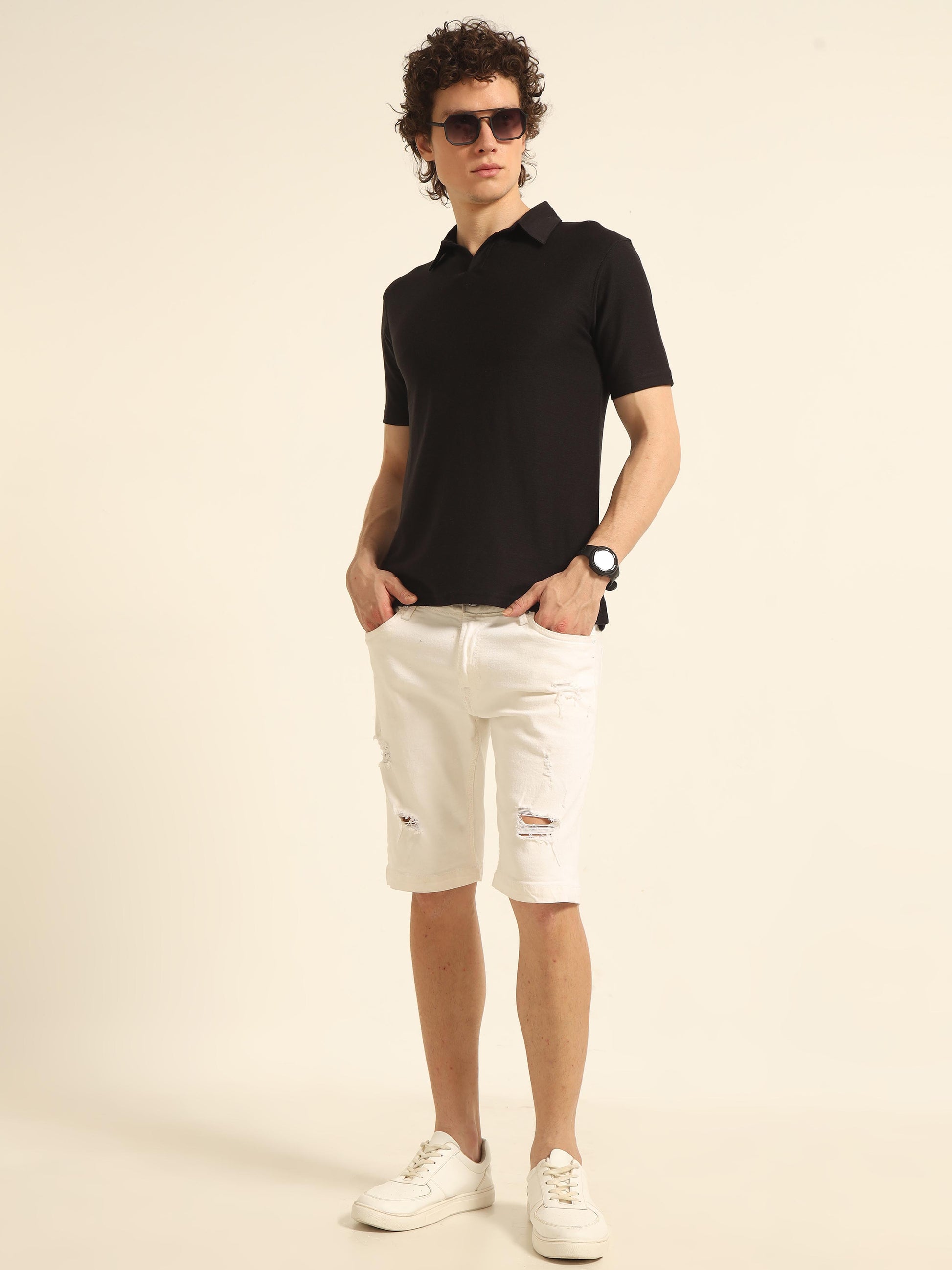 Black Polo T Shirt For Men