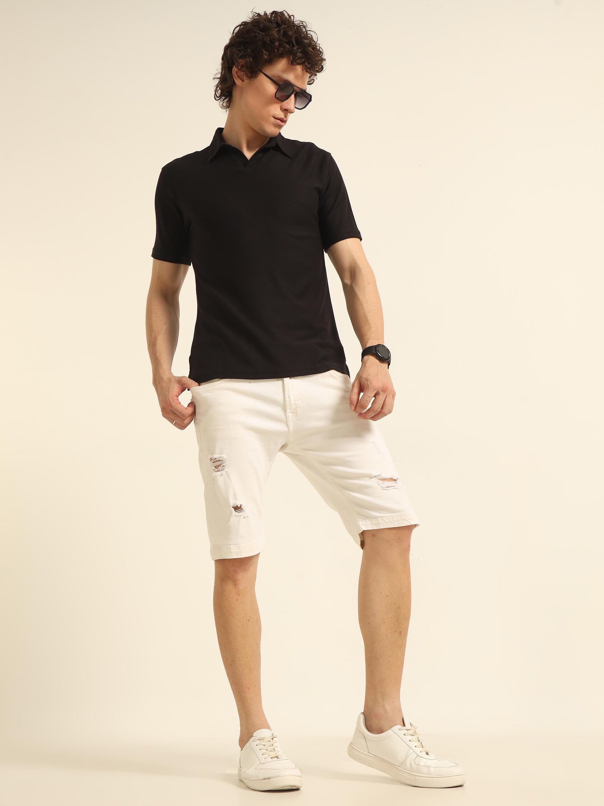 Black Polo T Shirt For Men
