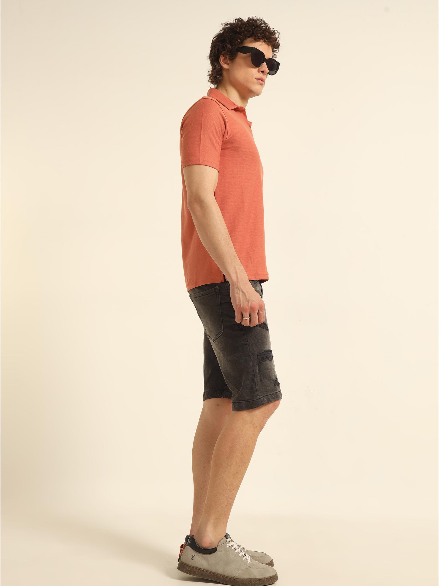 Orange  Polo T  Shirt For Men