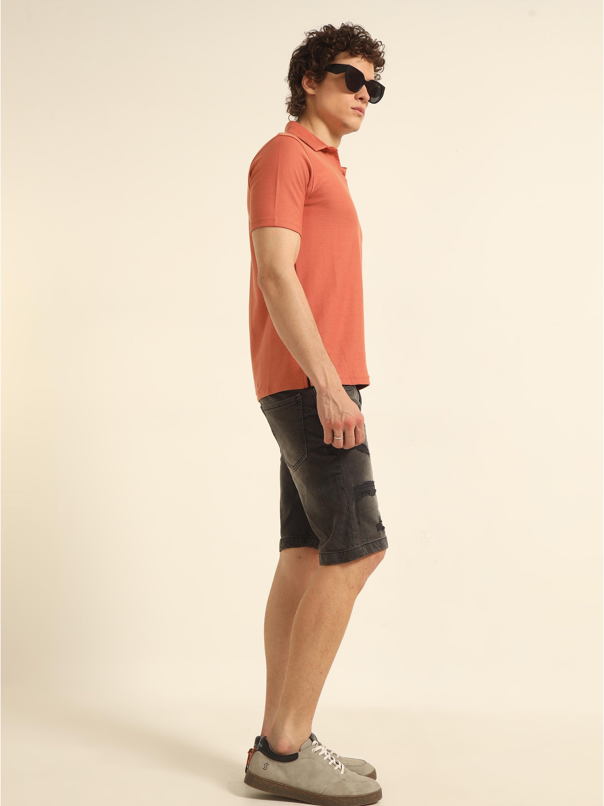 Orange  Polo T  Shirt For Men