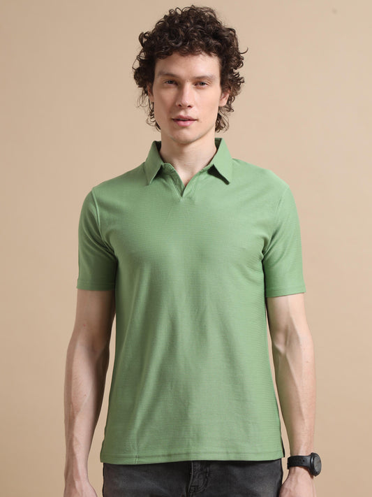 Green  Polo T  Shirt For Men