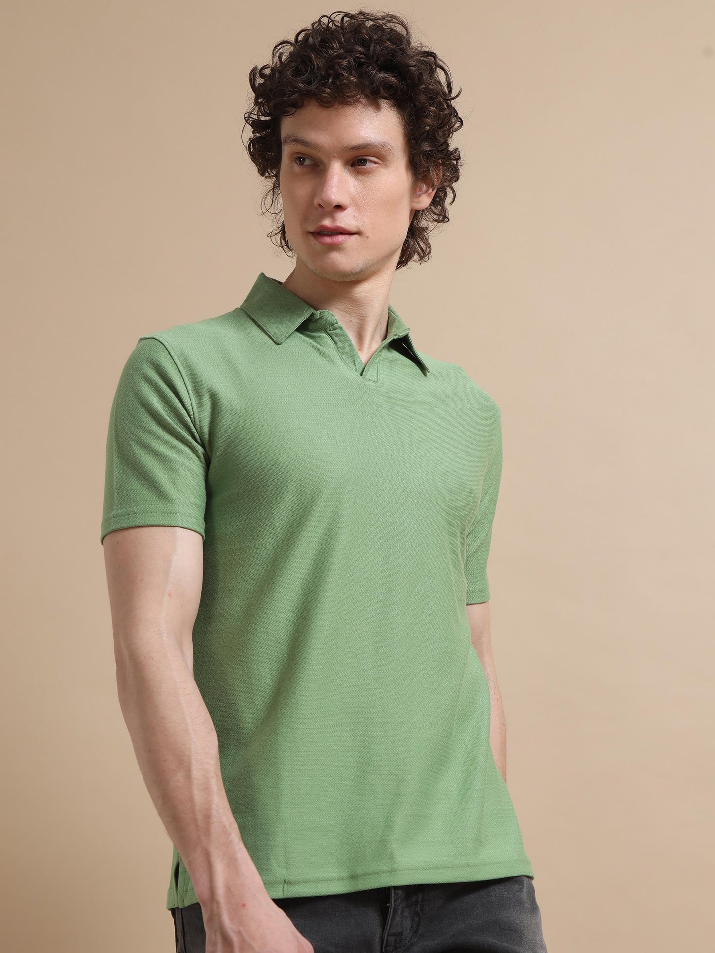 Green  Polo T  Shirt For Men
