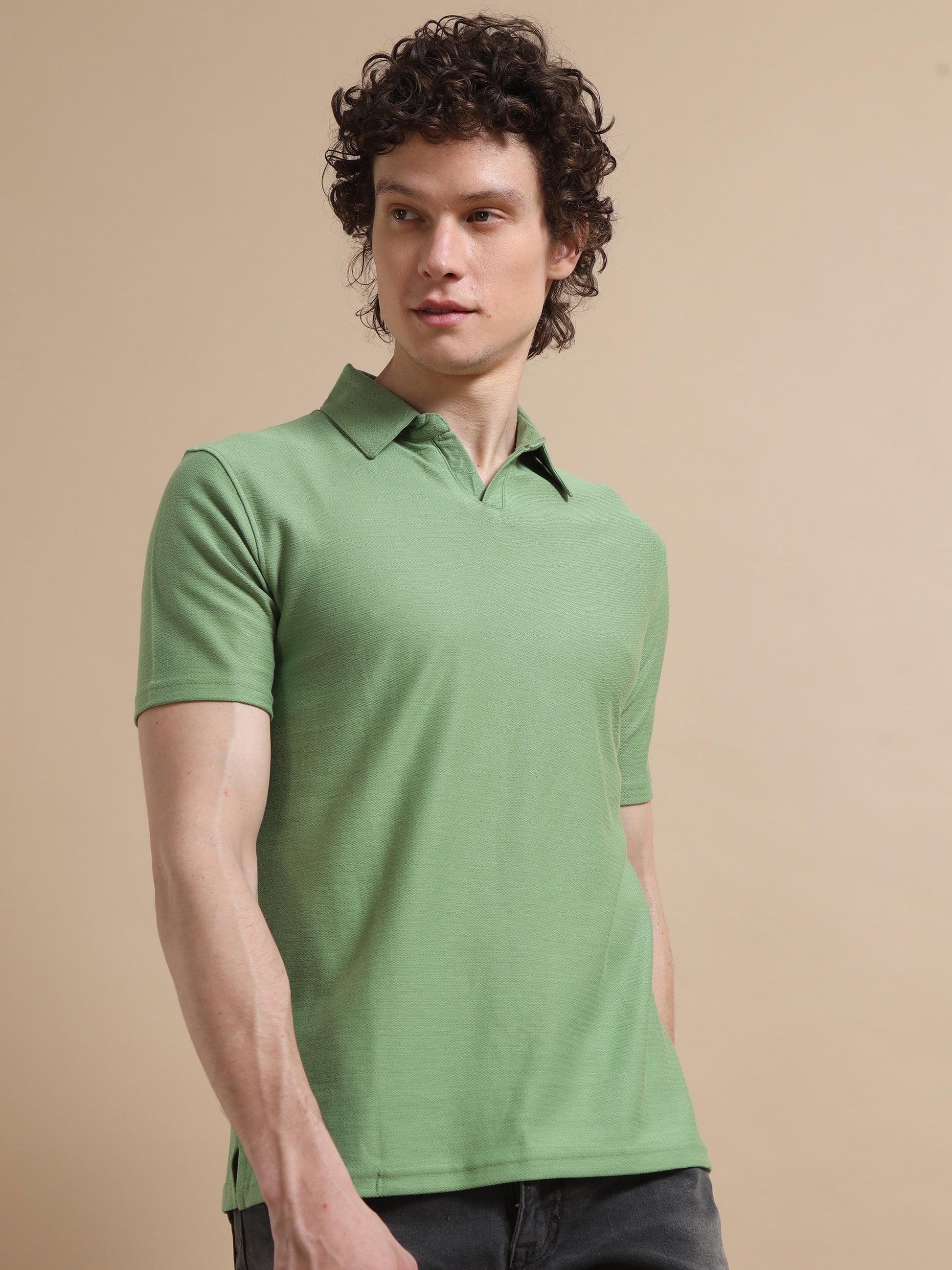 Green  Polo T  Shirt For Men