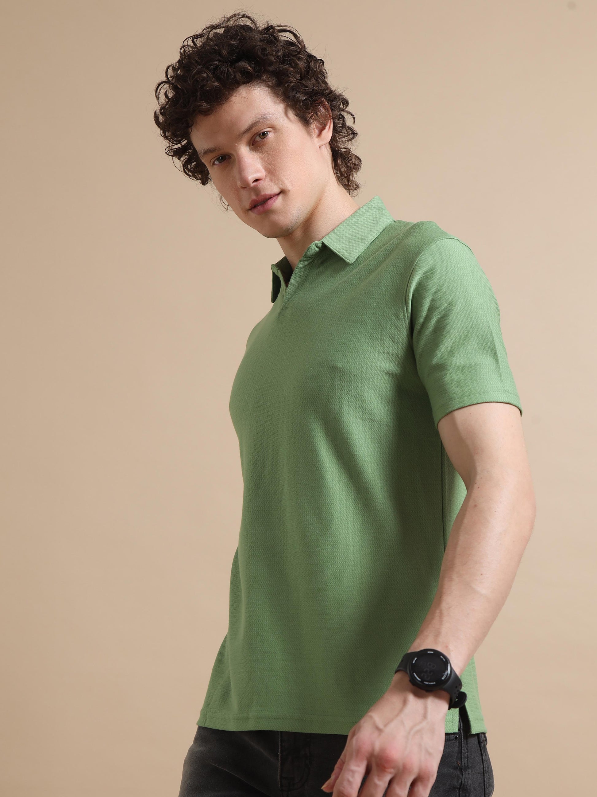 Green  Polo T  Shirt For Men