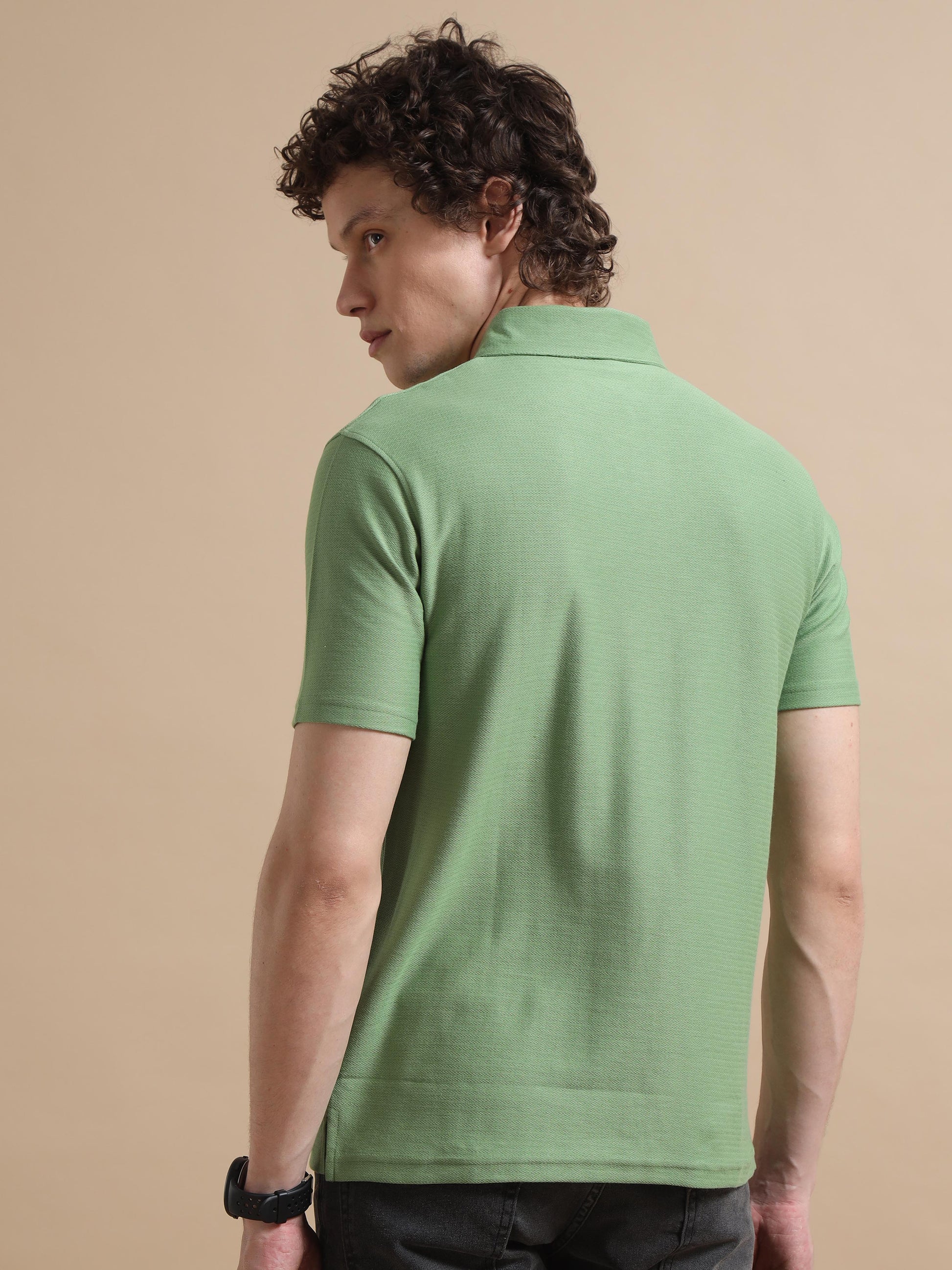 Green  Polo T  Shirt For Men