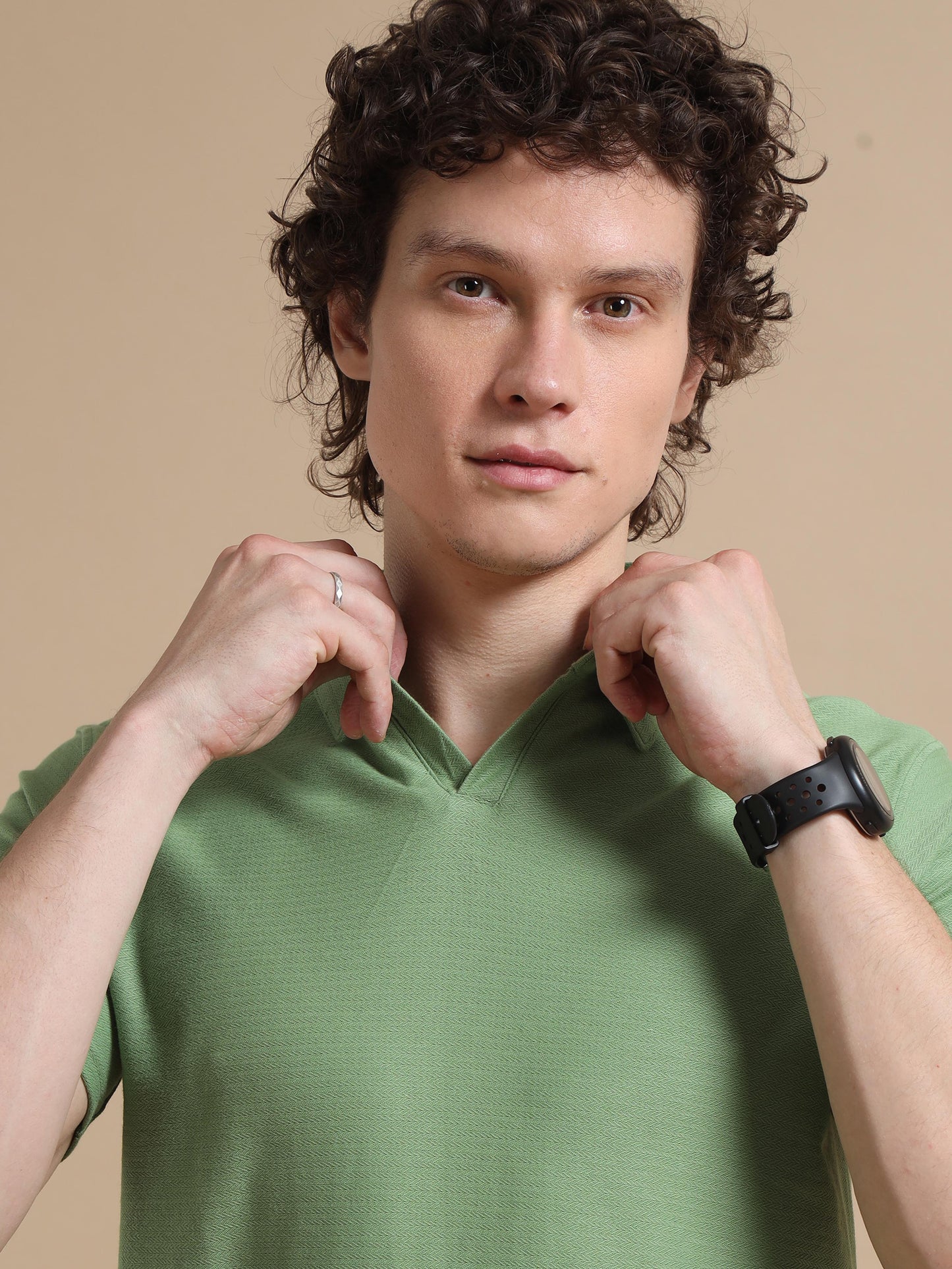 Green  Polo T  Shirt For Men