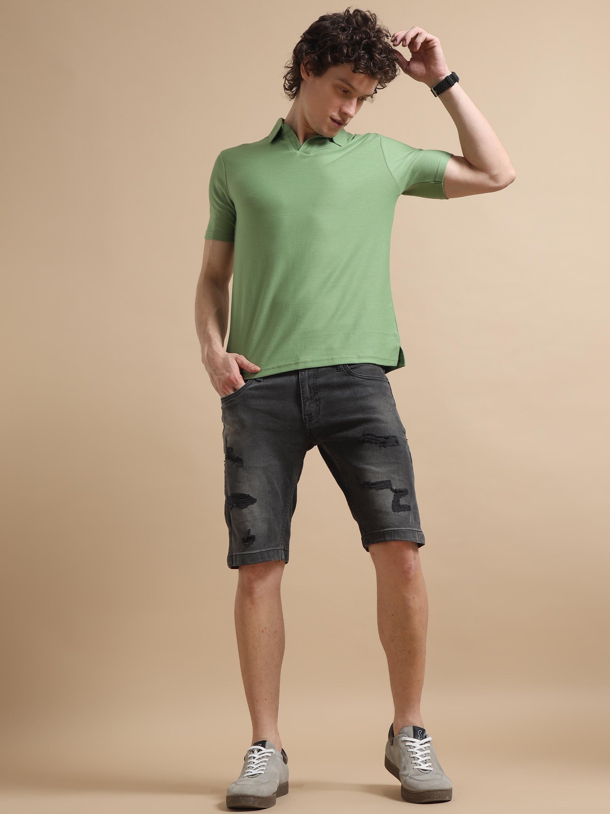 Green  Polo T  Shirt For Men
