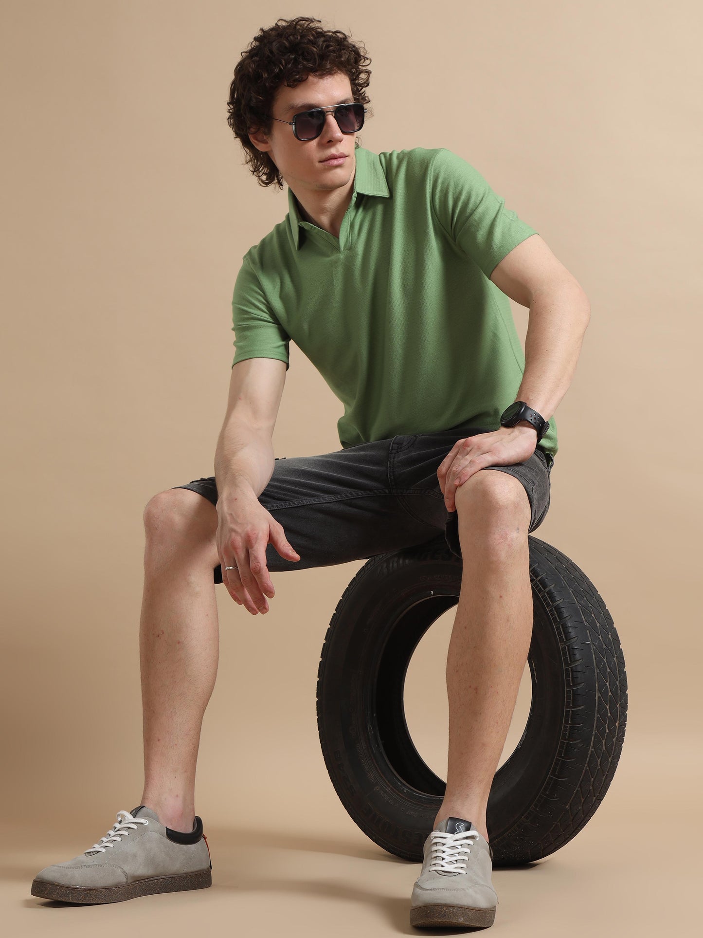 Green  Polo T  Shirt For Men