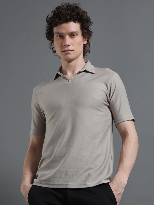 Grey Polo T Shirt for Men