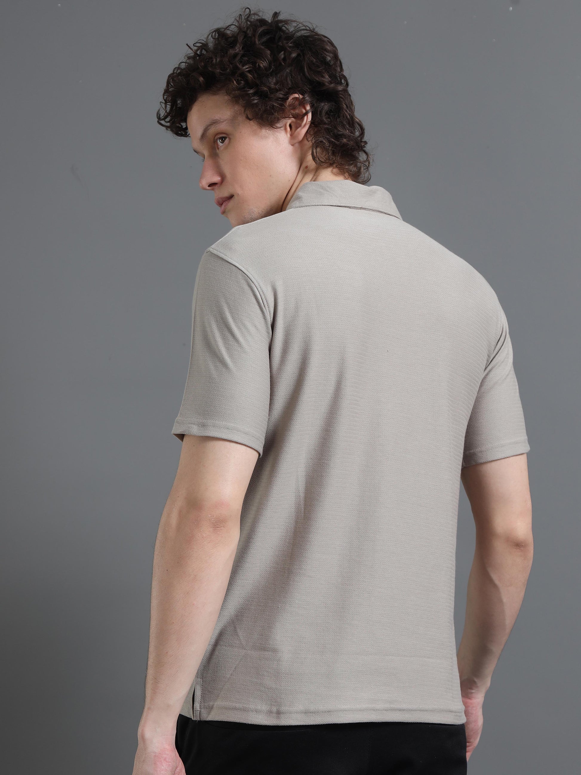 Grey Polo T Shirt for Men