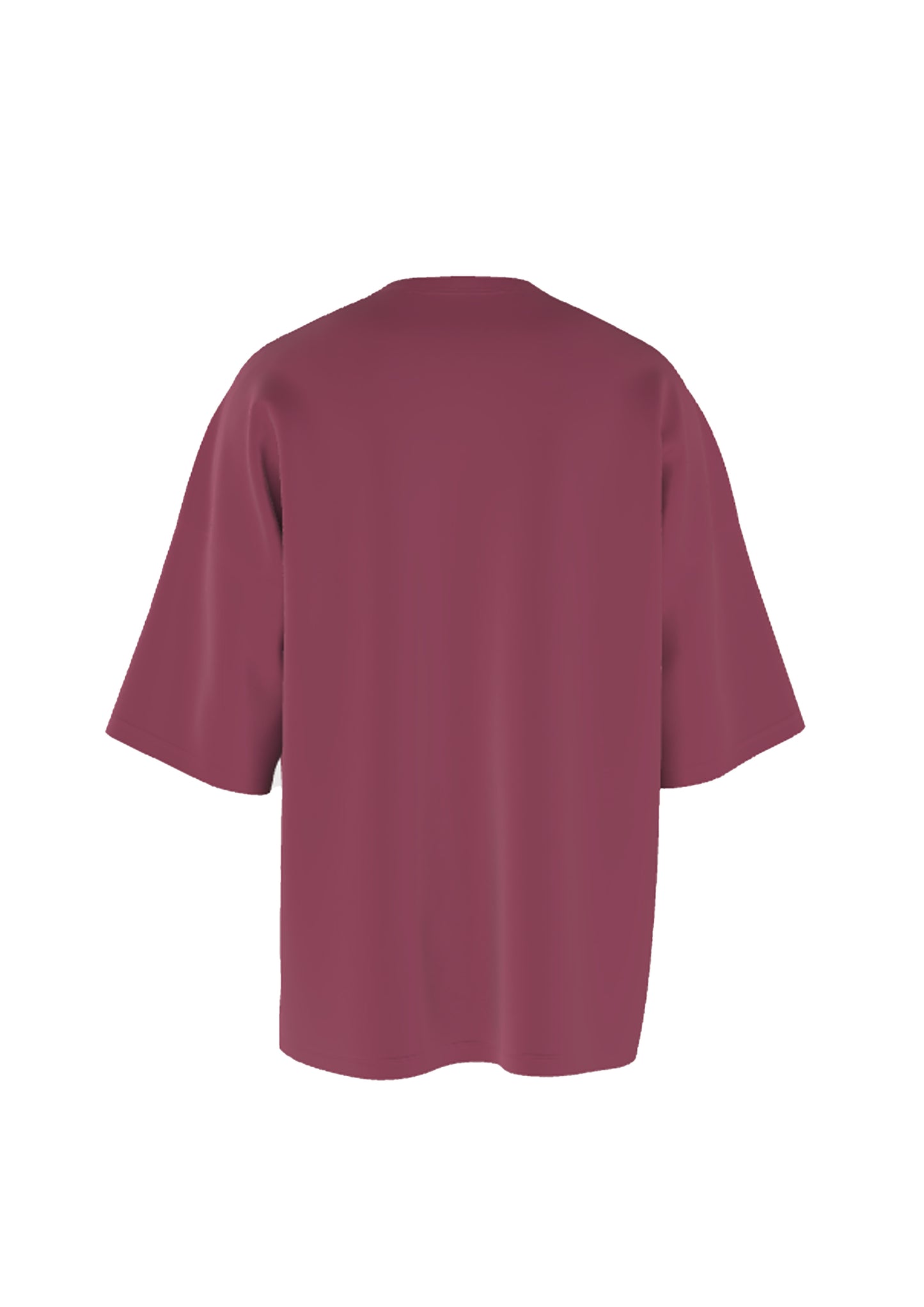 Burgandy Oversized Solid Cotton T-Shirt