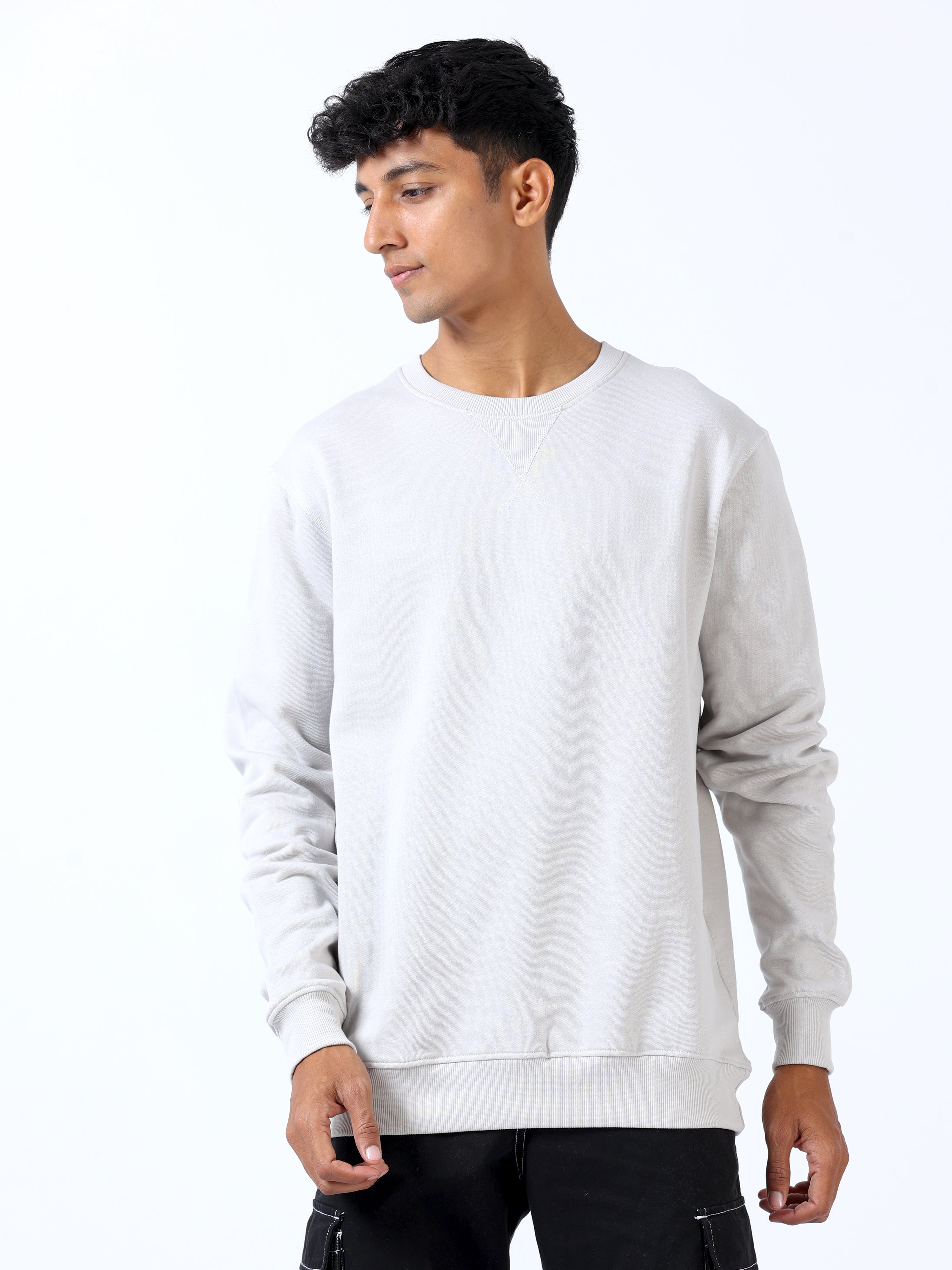 Mens light grey sweatshirt best sale