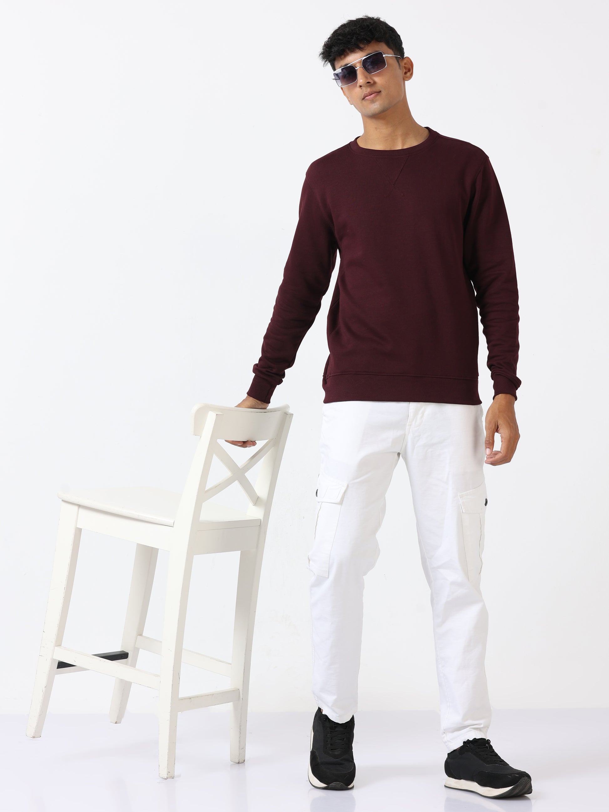 Wine Sweat Shirt For Men