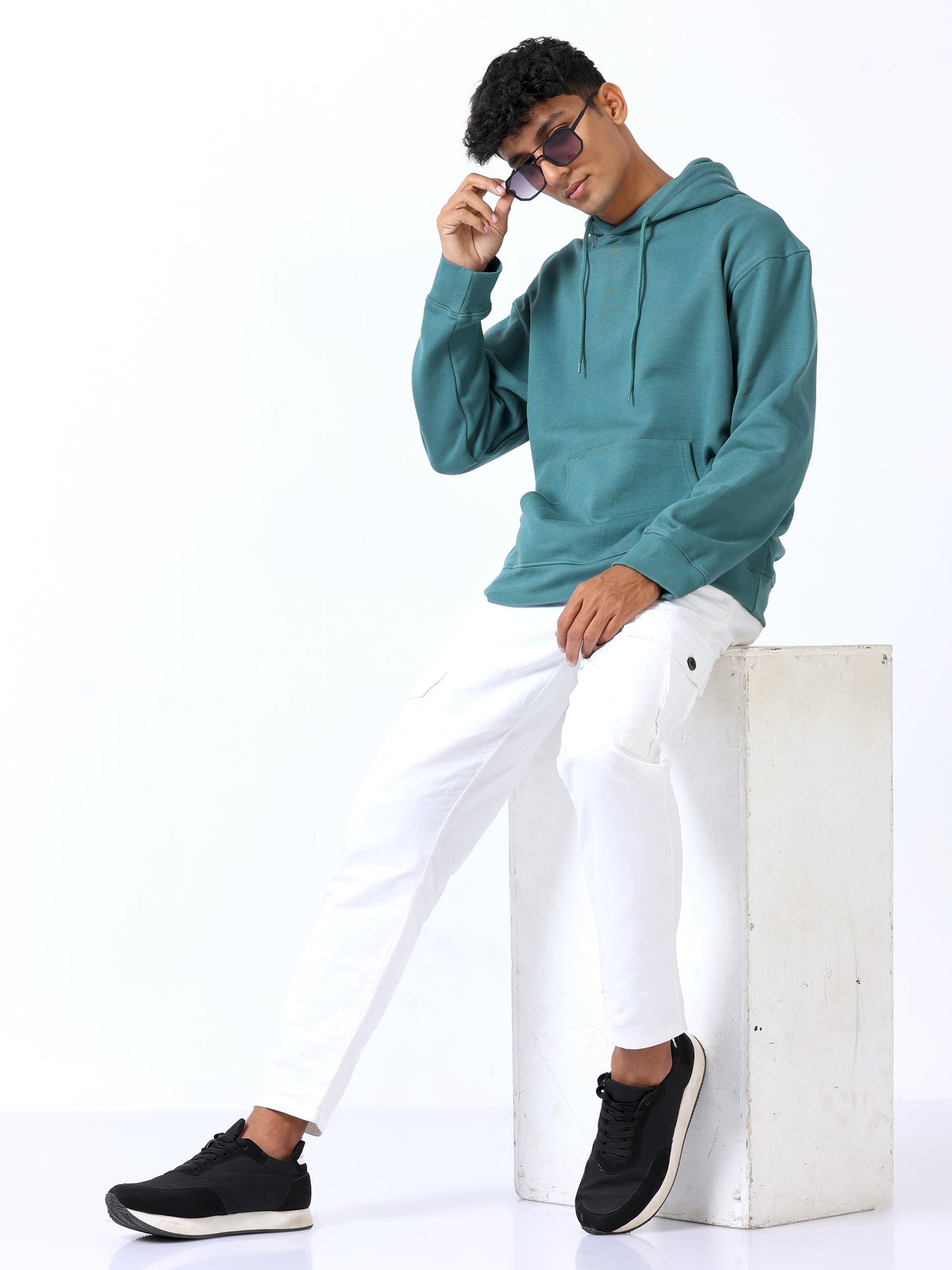 Sea Green Hoodie For Men