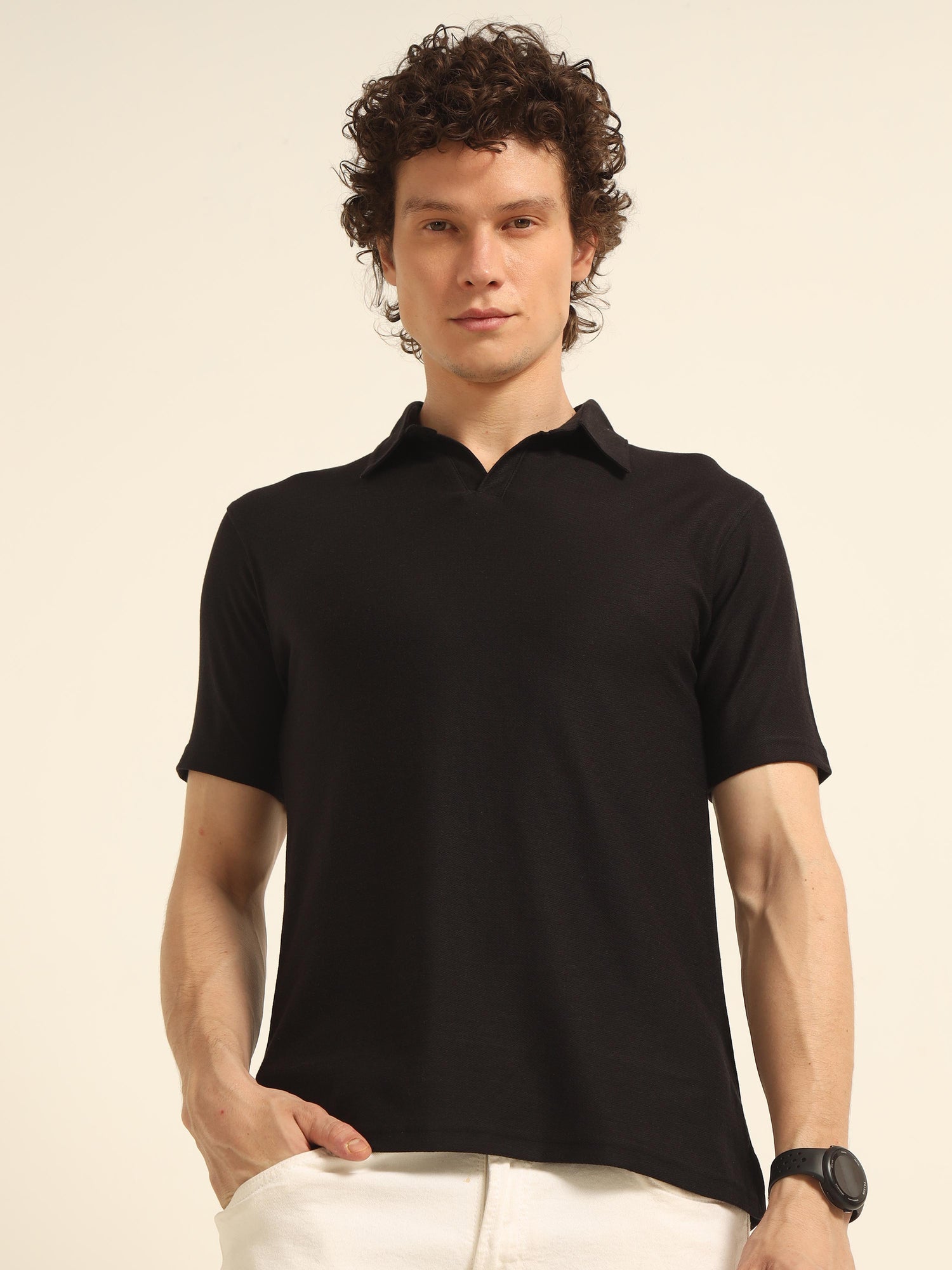 Black Polo T Shirt For Men