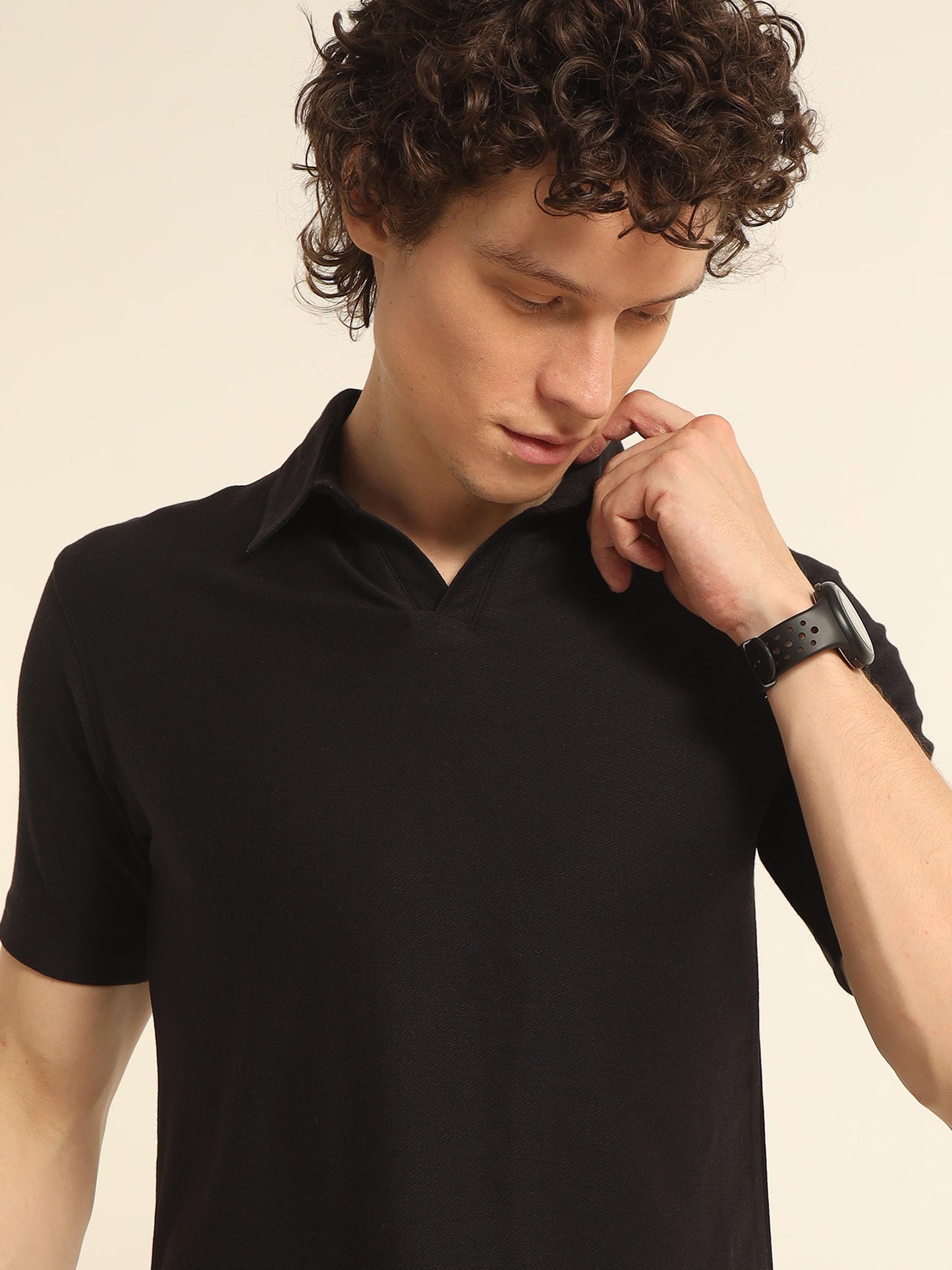 Black Polo T Shirt For Men