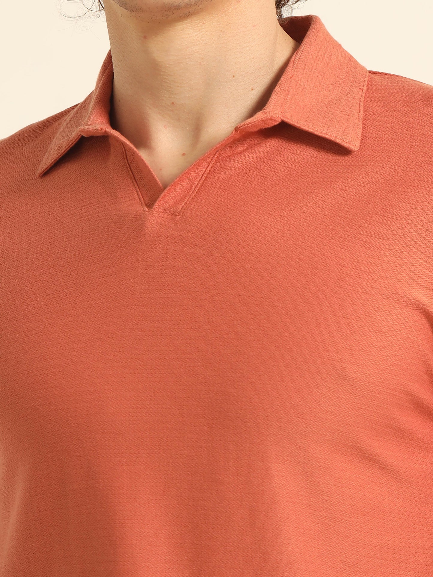 Orange  Polo T  Shirt For Men