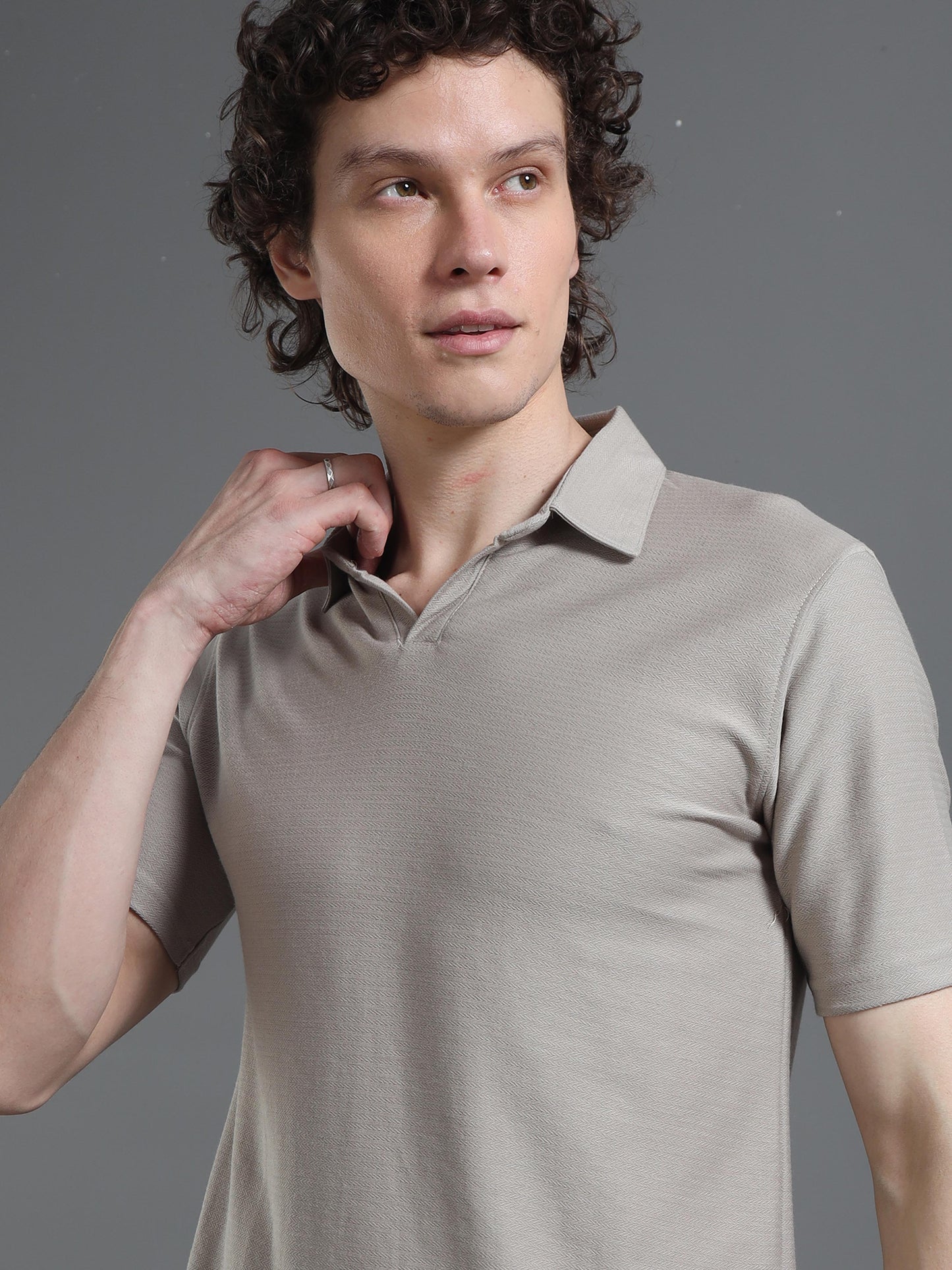Grey Polo T Shirt for Men