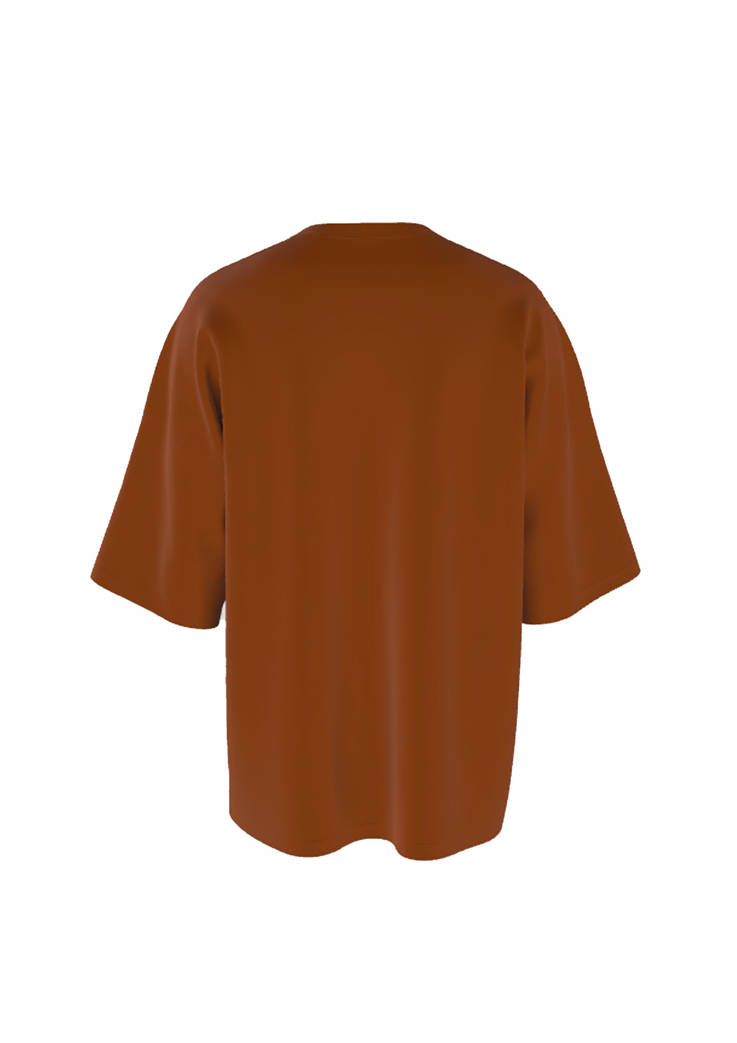 Terracotta Oversized Solid Cotton T-Shirt