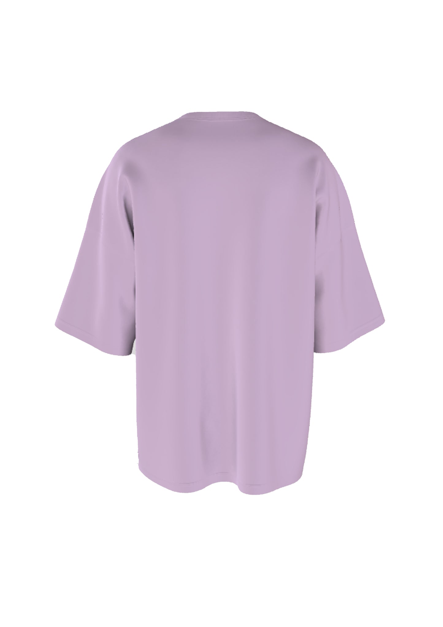 Lavender Oversized Solid Cotton T-Shirt