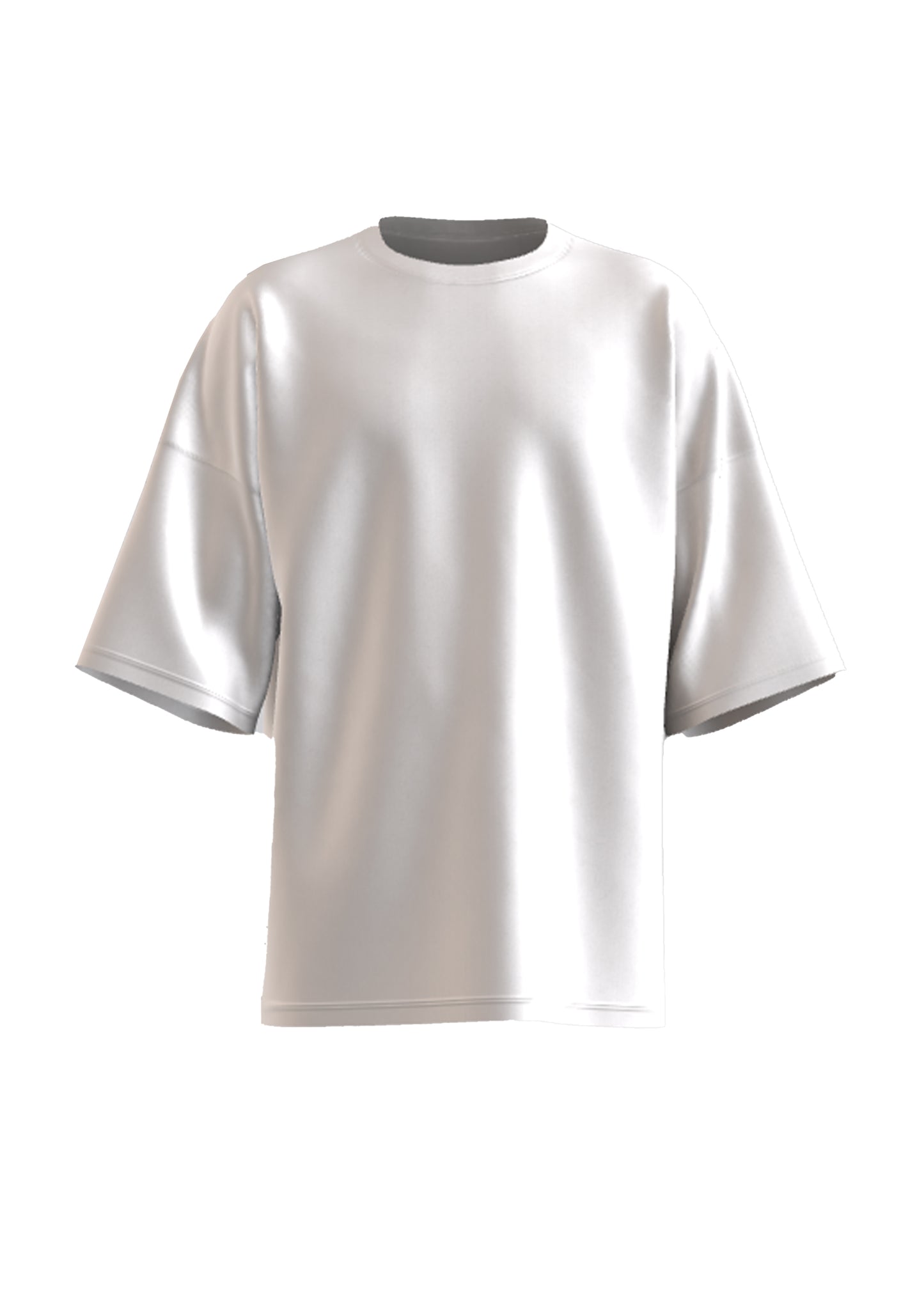 White Oversized Solid Cotton T-Shirt