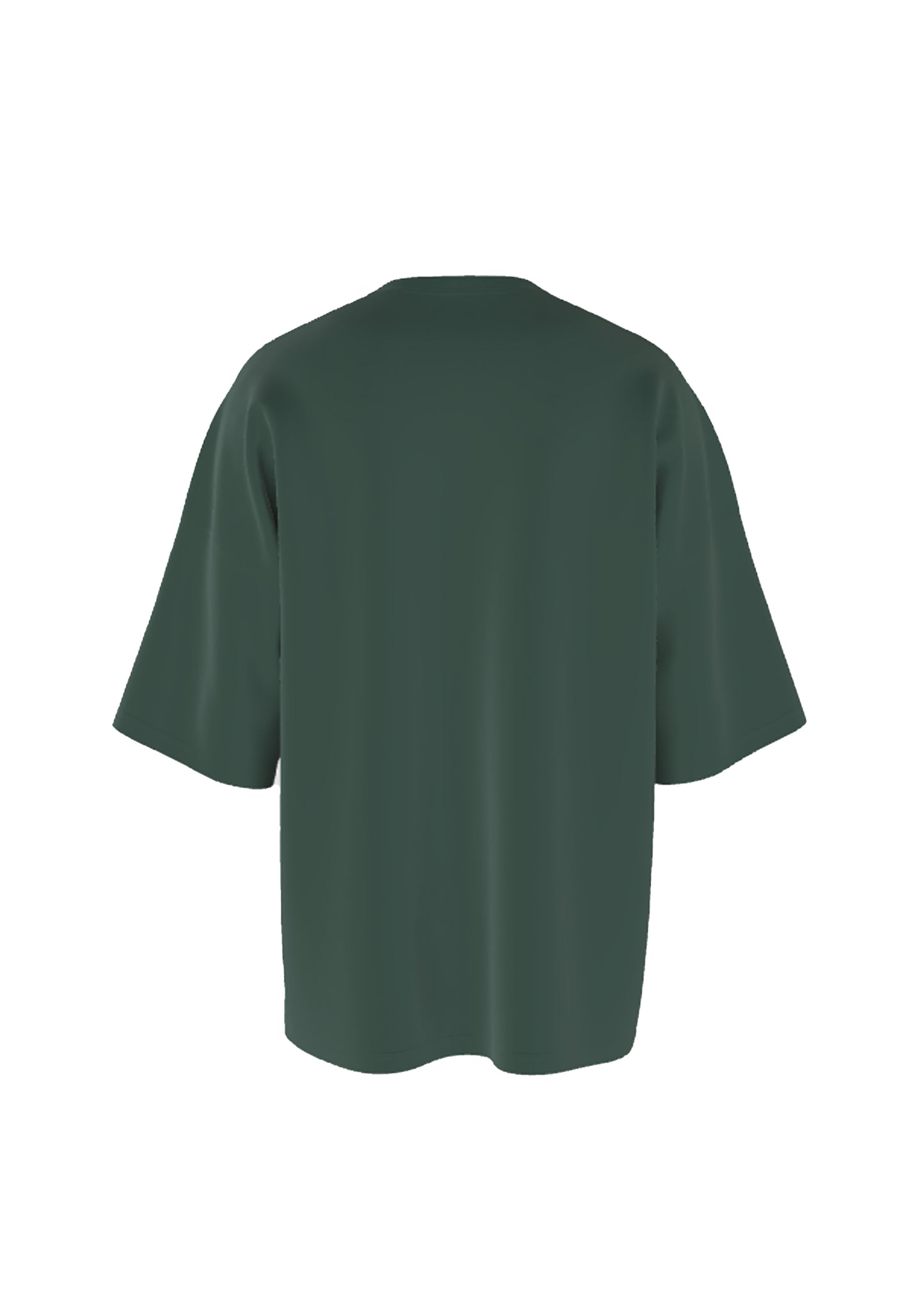 Pine Green Oversized Solid Cotton T-Shirt