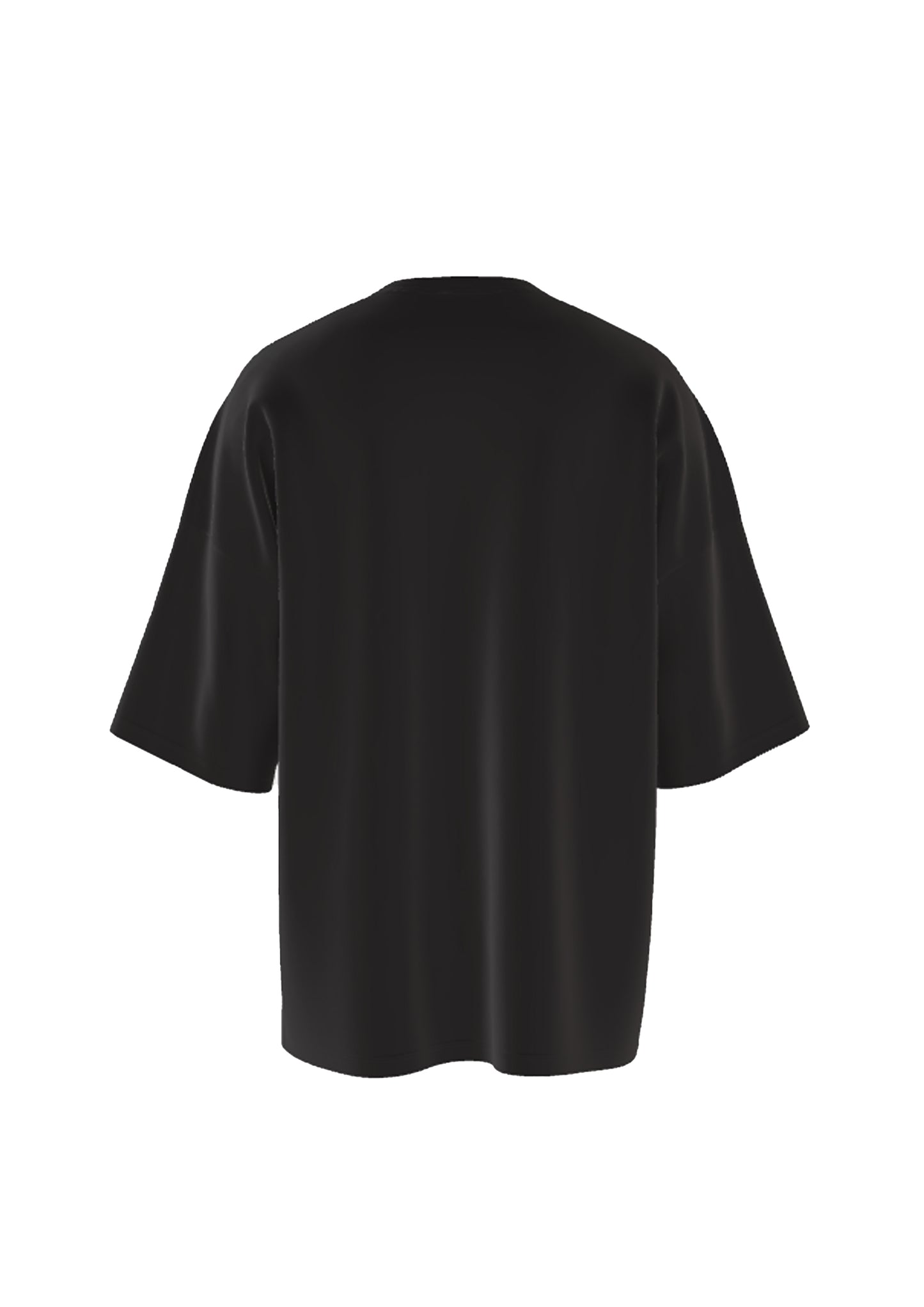 Black Oversized Solid Cotton T-Shirt